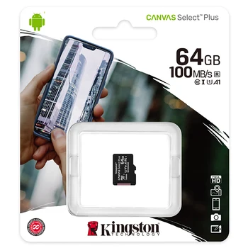 Kingston Micro SD C10 Atminties Kortele 128 GB 64GB 32GB 256 GB U1 IKI 80MB/s Kortelės Klasės 10 SDHC SDXC Mini SD Kortelę UHI-S 