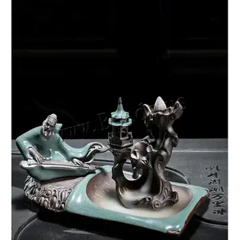 Kinų Keramikos Moliuskui Smilkalų Degiklis Wierook Waterval Derliaus Kalnų Bokštas Smilkalų Lazdelės Laikiklis Budistų Šventykla Censer