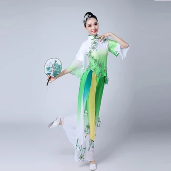 Kinų stiliaus Hanfu klasikinio šokio kostiumai tiktų suaugusių moterų Yangko aprangos stiliaus aikštėje kostiumas