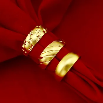 Klasikinis Retro Žvaigždėtą Žiedas 18K Aukso Papuošalai Vyrams ir Moterims, Pora Žiedus Šlifavimas Meteoras Dušas Mėgėjams Žiedas Vestuvių Dovanos