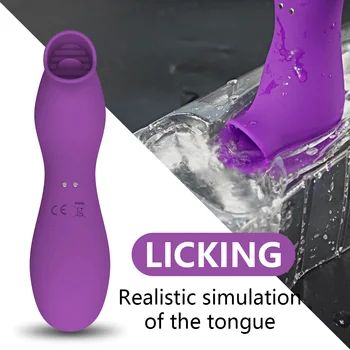 Klitorio Gyvis Kalba Lyžis Čiulpti Spenelį Vibratorius Moterims Blowjob Clit Stimuliatorius Pūlingas Lyžis Vibratorius 10 Režimai Sekso Žaislas