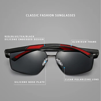 Kokybės kinijos prekės ženklą kietas HD Poliarizuota vyrai Dizaineris Akiniai nuo saulės UV apsauga Derliaus vyras mada saulės akiniai vyrų oculos de sol