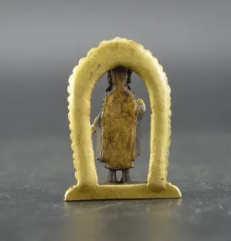 Kolekcionavimas Kinijos Žalvario Raižyti Tantros Buda Išskirtinį Mažas Statula