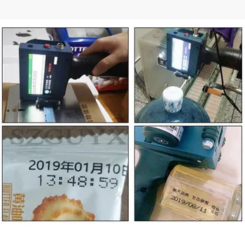 Komercinės automatinė maisto gamybos data lazerio kodavimo mašina Intelligent Handheld Spausdintuvo Etikete brūkšninis kodas (QR kodas kodavimo mašina