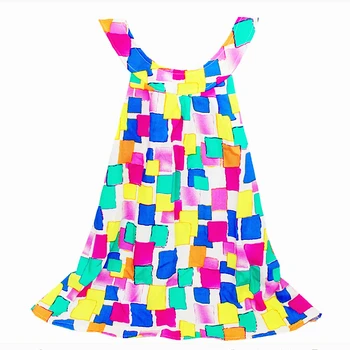 Kseniya vaikai 2017 nauja merginų vasaros suknelė mergaitėms suknelės vaikams paplūdimys bohemijos suknelė 0-5 metų Kūdikis Atsitiktinis vaikams mielas suknelė
