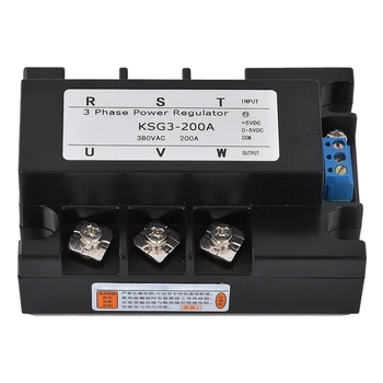 KSG3-200A Trijų fazių (Solid State Relay Įtampos Reguliatorius, Modulio 200A 4-20 ma 0-5V iki 380V AC (Solid State Relay Galios Reguliatorius