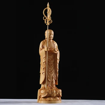 Ksitigarbha pav Buda Medžio Figūrėlės Kinijos Dizang Žemės Parduotuvė Budistų Vienuolis, Medžio masyvo Kolekcija