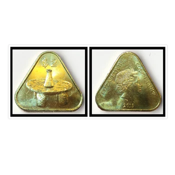 Kuko Salos 2 Dolerio moneta 1 vnt $2 UNC ELIZABETH II, salos KM#417 originalus monetų kolekcionieriams pasaulio Okeanija