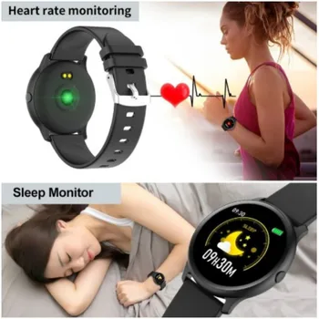 KW19 Naujas Smart Laikrodžiai Visiškai Jutiklinis Ekranas Smart Apyrankę Moterų Sporto Smartwatch Širdies ritmas, Kraujo Spaudimo Monitorius, skirtų 
