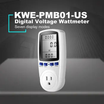 KWE-PMB01 Kištuko Lizdas, Skaitmeninis Įtampos Wattmeter Energijos Suvartojimas Vatų Energijos Skaitiklis AC Elektros Analizatorius Stebėti