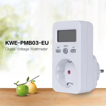 KWE-PMB03 Kištuko Lizdas, Skaitmeninis Įtampos Wattmeter Energijos Suvartojimas Vatų Energijos Skaitiklis AC Elektros Analizatorius Stebėti