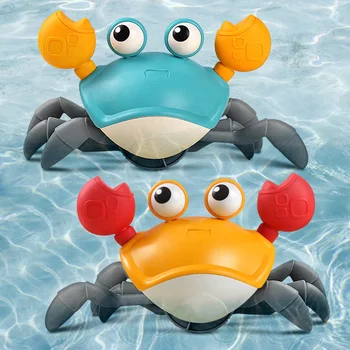 Kūdikių Dušas, Žaislai, Kūdikių Dušas, Išsitraukia Didelis Krabų Ant Grandinės Maudymosi Kambaryje Žaisti Vandenyje Vaikų Žaislas Verpimo Krabų