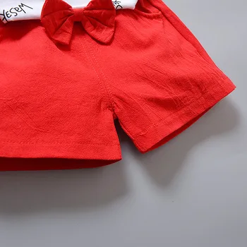 Kūdikių Mergaičių Drabužių Rinkiniai Vasaros Bamblys sportiniai Kostiumai Rinkiniai Kūdikiams, Kūdikių Atsitiktinis Animacinių filmų T-marškinėliai+šortai 2vnt Medvilnės drabužius kūdikiui tinka