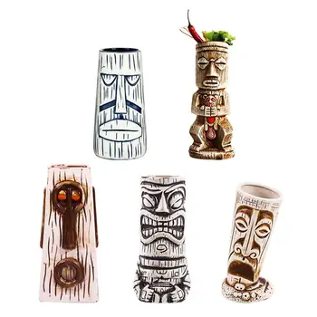 Kūrybos Havajų Tiki Taurės Kokteilio Stiklinę Alaus Puodelis Raudono Vyno Stiklo Keramikos Atostogų Salų Tiki Puodelis Puodelis Baras Įrankis