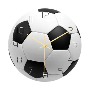 Kūrybos Sieninis Laikrodis Akrilo Futbolo Dizainas Kabo Laikrodis Išjungti Judėjimo Dekoratyvinės Sienų Laikrodžiai Dekoro Kambarį Tyrimas