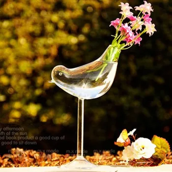 Kūrybos ūgio paukščių vaza, stiklo vaza, Namų Puošybai viešbutis dekoro gėlių konteineriai vestuvių dekoravimo, dovanų Pora dovanos