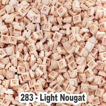L*eiti 3024 Plastiko Mažų Statybos Blokų, Plytų Aksesuaras 1X1 Plokštė Nr. 283 Šviesos Nuga Pixel Art 