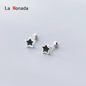 La Monada Star Earings Smeigės 925 Sterlingas Sidabro Fine Jewelry Minimalistinio Gražus Stud Auskarai Moterims, Sidabras 925 Korėjos