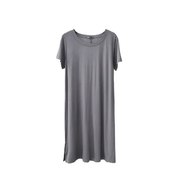 Laisvas moterų sleepwear apatinis trikotažas Modalinio ir medvilnės miego suknelė seksualus ilgai naktiniai marškinėliai moterims Negabaritinių pižamą Pavasario Vasaros