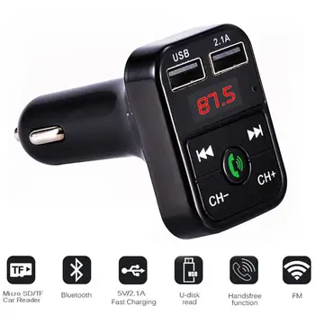 Laisvų rankų įrangą Belaidžiu Bluetooth, FM Siųstuvas, LCD MP3 Grotuvas, Auto FM Moduliatorius USB Įkroviklis MP3 Grotuvas