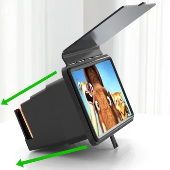 Lankstymo Mobiliojo Telefono Ekrano Didintuvai Akių Apsauga 3D Ekranas Išsiplėtusios Stovėti 3D Telefono Ekrano Didintuvai Vaizdo Stiprintuvo