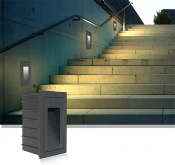 Lauko Siena Lempos, LED Žingsnis Žibintai Įterptųjų Denio Kelias Kieme Laiptų Šviesa Koridoriaus Nišoje LED Sienos Lempa Balta Juoda