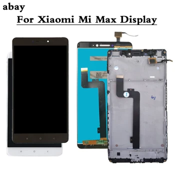 LCD Xiaomi Mi Max Ekranas Touch Panel Jutiklis skaitmeninis keitiklis Asamblėjos Rėmo atsarginės Dalys, Mimax tik Liesti 6.44