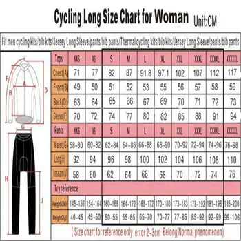 Le col Moterų Žiemą šilumos vilnos Dviračių ilgomis rankovėmis Jersey Dviračių Drabužių Ciclismo kelių jojimo marškinėliai dviratį dviračiu drabužiai