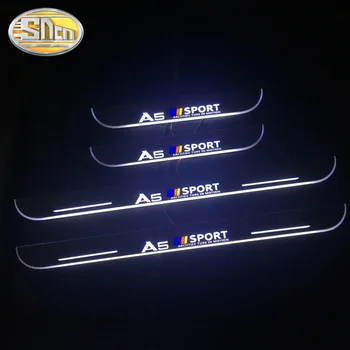 LED Durų Slenksčio Audi A5 2007~2019 8TA F5A F53 Dinaminis Apšvietimas Durų Nusitrinti Plokštės Riba Sveiki Lengvųjų Automobilių Reikmenys