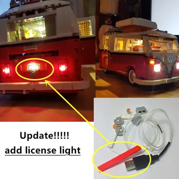 LED lemputės komplektą (klasikinis ) dėl įrangos pardavimas, biuro įrangos 10220 Suderinama su 21001 Creator serija T1 Camper Van Blokai