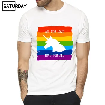 Lgbt Pride Gėjų, Lesbiečių Meilė Vaivorykštė Dizainas Spausdinti marškinėliai moters ir Vyro Vasaros Atsitiktinis Meilė yra Meilė Tee Marškinėliai, Unisex Drabužiai