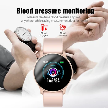 LIGE Smart Watch Vyrų Vandeniui Sporto Fitness Tracker Širdies ritmas, Kraujo Spaudimo Monitorius smartwatch Ponios Relogio Inteligente