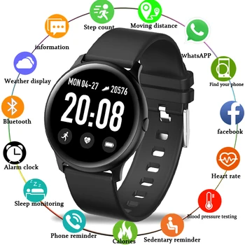 LIGE Smart Watch Vyrų Vandeniui Sporto Fitness Tracker Širdies ritmas, Kraujo Spaudimo Monitorius smartwatch Ponios Relogio Inteligente