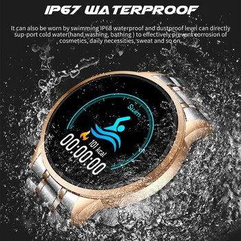 LIGE Vandeniui Smartwatch Fitness Tracker Vyrų Plieno Juosta Sporto Rėmo Pedometer Daugiafunkcinis Smart Žiūrėti Skambučių Priminimas