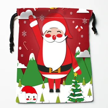 Linksmų Kalėdų Dekoro Raišteliu Krepšiai Užsakymą Santa Claus Saugojimo Spausdinti Gauti Bag Tipo Maišeliai Saugojimo Krepšiai Dydis 18X22cm