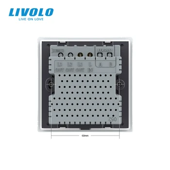 Livolo UK standartas Sienos lengvos Jungiklis,Stiklo Skydelis,palieskite jutiklio kontrolė,led apšvietimas,1-4gangs,sienos touch jungiklis