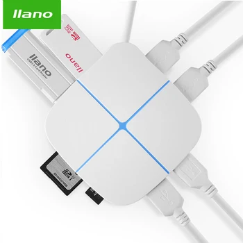Llano 8 1 usb Hub Power Splitter Video SD / TF Kortelių Skaitytuvas USB HUB 