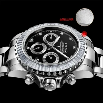 LOREO Vyrų Automatinis Mechaninis laikrodis Prabangos Prekės Vyrų Mados Vyras Daugiafunkcinis Šviesos 200M nardymo Watchse relogio masculino