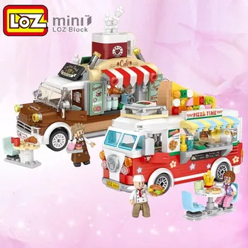LOZ naujų produktų surinkimas statybos mini blokuoti automobilio modelį pica autobusų, automobilių streetmini vaikų, suaugusiųjų žaislas dovana