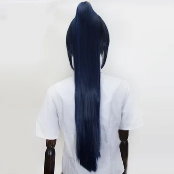 LVHAN M kirpčiukai Ilgai, mėlynos ir juodos spalvos trumpi plaukai su dvigubo šventyklos Ilgi plaukai surišti į uodegą Sidabro baltos spalvos m trumpi kirpčiukai Sintetinių Cosplay Perukai
