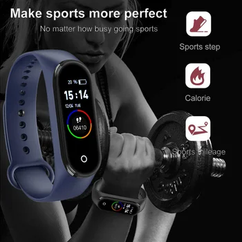 M4 Smart Žiūrėti silikono Smart Apyrankę Kraujo Spaudimas ir Širdies susitraukimų dažnis Fitness Tracker Smartband Sveikatos Apyrankė Sporto Pedometer