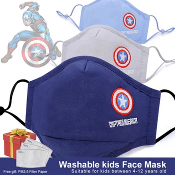 Madingas superhero tušas masque lavable skalbti vaikų kaukė daugkartinio naudojimo masque enfant lavable medvilnės vaikų kaukė