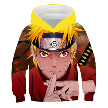 Mados Anime hoodie 3D atspausdintas Naruto berniukų ir mergaičių hoodie ir palaidinukė viršuje