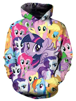 Mados hoodies Cartoon Mano Mažai Pony 3D Full Spausdinti Vyrų, Moterų hoodie streetwear Laisvalaikio Kostiumai sudadera hombre XS-7XL