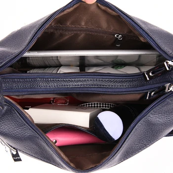 Mados Moterų Crossbody Messenger Bag Black Minkštas Plauti Oda Pečių Maišą Didelės Talpos Top-Rankena Kelionės Shiping Krepšiai Bolsa