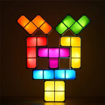 Mados Nakties Šviesos Tetris Blokų 