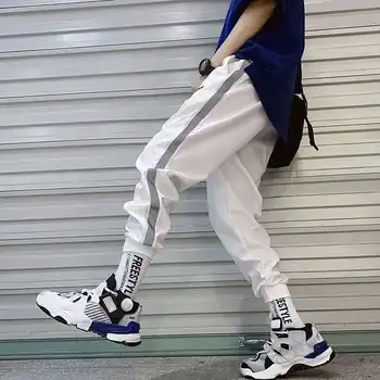 Mados Vyrų Šokių Kelnės Aukštu Juosmeniu Hip-Hop Jogges Moterų Karinė Ziajać Jogger Ziajać Sweatpants Streetwear Atsitiktinis Japonija Kelnės Vyrams