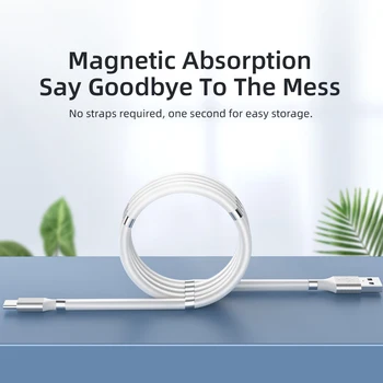 Magnetinio absorbcijos USB C Įkroviklis Duomenų Kabelis Laido 