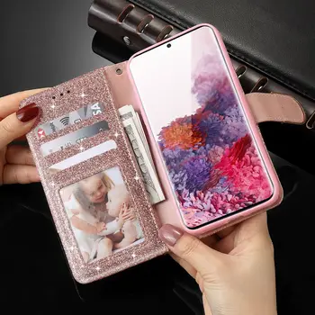 Magnetinio Piniginės Flip Case for Samsung S20 Ultra Plus 5G S10 Plius S8 Slim Minkštos TPU Premium Odos Padengti Galaxy S9 Plus Coque