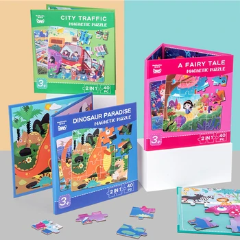 Magnetinės Dėlionės Dėlionės Žaidimas Montessori Mokymo Švietimo Piešimo Lenta Žaidimų, Žaislų, Sulankstomas Dovana Vaikams Kid Smegenų Erzinti